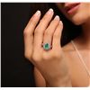 Image 1 : 14KT White Gold 1.52ct Emerald and Diamond Ring