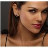 Image 3 : 14KT Yellow Gold 1.91ctw Sapphire and Diamond Earrings