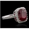 Image 5 : 14KT White Gold 10.00ct Ruby and Diamond Ring