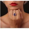 Image 1 : 14KT White Gold 3.82ct Tanzanite and Diamond Ring