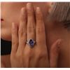 Image 2 : 14KT White Gold 3.82ct Tanzanite and Diamond Ring