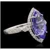Image 5 : 14KT White Gold 3.82ct Tanzanite and Diamond Ring