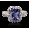 Image 4 : 14KT White Gold 2.41ct Tanzanite and Diamond Ring