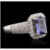 Image 5 : 14KT White Gold 2.41ct Tanzanite and Diamond Ring