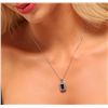 Image 1 : 14KT White Gold 2.73ct Tanzanite and Diamond Pendant With Chain