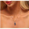 Image 2 : 14KT White Gold 2.73ct Tanzanite and Diamond Pendant With Chain