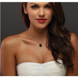 14KT White Gold 8.36ct Black Diamond Pendant With Chain