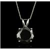 Image 4 : 14KT White Gold 8.36ct Black Diamond Pendant With Chain