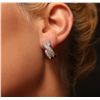 Image 2 : 14KT White Gold 1.27ctw Diamond Earrings