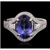 Image 4 : 18KT White Gold 3.13ct Tanzanite and Diamond Ring