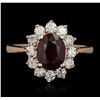 Image 3 : 14KT Rose Gold 1.57ct Ruby and Diamond Ring