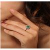 Image 2 : 14KT White Gold 1.50ct Emerald and Diamond Ring