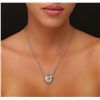 Image 1 : 14-18KT White Gold 3.01ctw Diamond Pendant With Chain