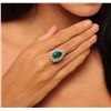 Image 1 : 14KT White Gold 5.73ct Emerald and Diamond Ring