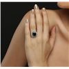 Image 3 : 14KT White Gold 5.64ct Sapphire and Diamond Ring