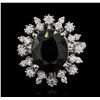 Image 4 : 14KT White Gold 5.64ct Sapphire and Diamond Ring