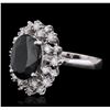 Image 5 : 14KT White Gold 5.64ct Sapphire and Diamond Ring