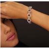 Image 1 : 14KT White Gold 2.93ctw Diamond Bangle