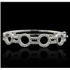 Image 4 : 14KT White Gold 2.93ctw Diamond Bangle