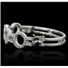 Image 5 : 14KT White Gold 2.93ctw Diamond Bangle
