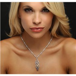 18KT Two-Tone Gold 4.56ctw Diamond Necklace