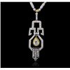 Image 5 : 18KT Two-Tone Gold 4.56ctw Diamond Necklace