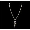 Image 7 : 18KT Two-Tone Gold 4.56ctw Diamond Necklace