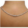 Image 3 : 14KT White Gold 6.02ctw Tanzanite and Diamond Necklace