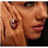 Image 3 : 14KT Rose Gold 26.36ct GIA Certified Morganite and Diamond Ring