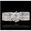 Image 3 : 18KT White Gold 3.45ctw Diamond Ring