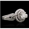 Image 5 : 14KT White Gold 1.23ct EGL USA Certified Brilliant Cut Diamond Ring