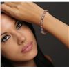 Image 5 : 14KT Rose Gold 19.11ctw Multi-Color Sapphire and Diamond Bracelet