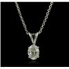 Image 4 : 14KT White Gold 0.75ct Diamond Pendant