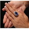 Image 2 : 14KT White Gold 10.26ct GIA Cert Tanzanite and Diamond Ring