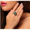 Image 1 : 14KT White Gold 5.09ct Emerald and Diamond Ring