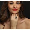 Image 1 : 14KT Yellow Gold 16.00ct Green Quartz and Diamond Ring