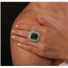Image 2 : 14KT Two-Tone 17.96ct Emerald and Diamond Ring