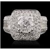 Image 4 : 14KT White Gold 4.38ctw Diamond Ring