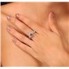 Image 1 : 14KT White Gold 0.67ct Tanzanite and Diamond Ring
