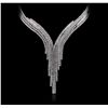 Image 9 : 18KT White Gold 22.61ctw Diamond Necklace