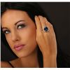 Image 2 : 14KT White Gold 12.33ct Sapphire and Diamond Ring