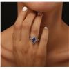 Image 1 : 14KT White Gold 2.13ct Tanzanite and Diamond Ring