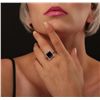 Image 1 : 14KT Yellow Gold 5.81ct Amethyst and Diamond Ring