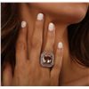 Image 1 : 14KT White Gold 12.56ct Morganite and Diamond Ring
