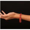 Image 3 : 14KT Rose Gold 16.32ctw Coral and Diamond Bracelet