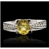 Image 4 : 14KT White Gold 4.95ct Sapphire and Diamond Ring