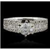 Image 4 : 18KT White Gold 1.31ctw Diamond Ring