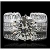 Image 5 : 18KT White Gold 8.06ctw EGL USA Certified Diamond Ring
