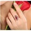 Image 1 : 14KT Rose Gold 1.97ct Ruby and Diamond Ring