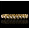 Image 6 : 18KT Yellow Gold 14.48ctw Diamond Bracelet